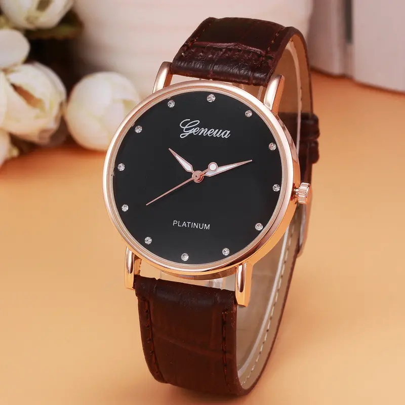 Woman Watches Dress Retro Design Leather Band Analog Alloy Quartz Wrist Watch Clock Montre Feida 1