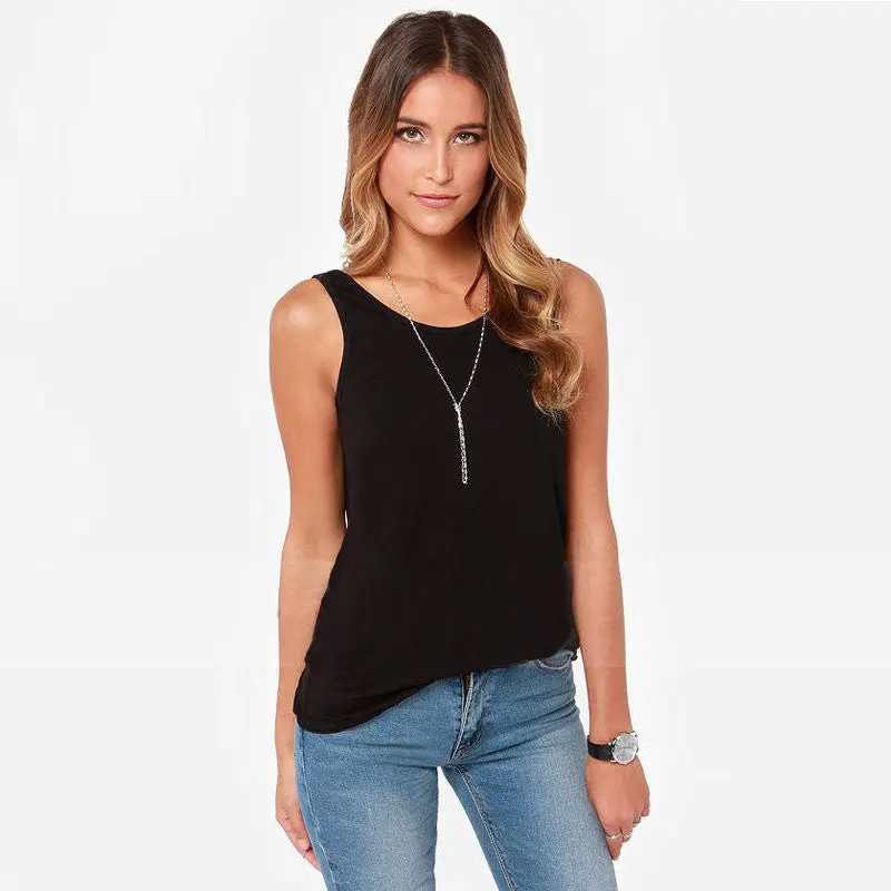 Women Backless Back Deep V Neck Casual Slim Shirt Top Blouse Feida 2
