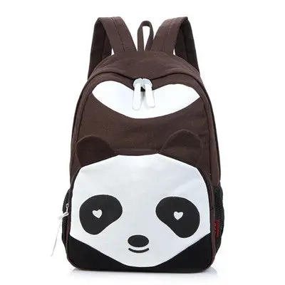 Women Backpack Canvas School Bag Panda Design Printing School Backpacks Women Mochila 4
