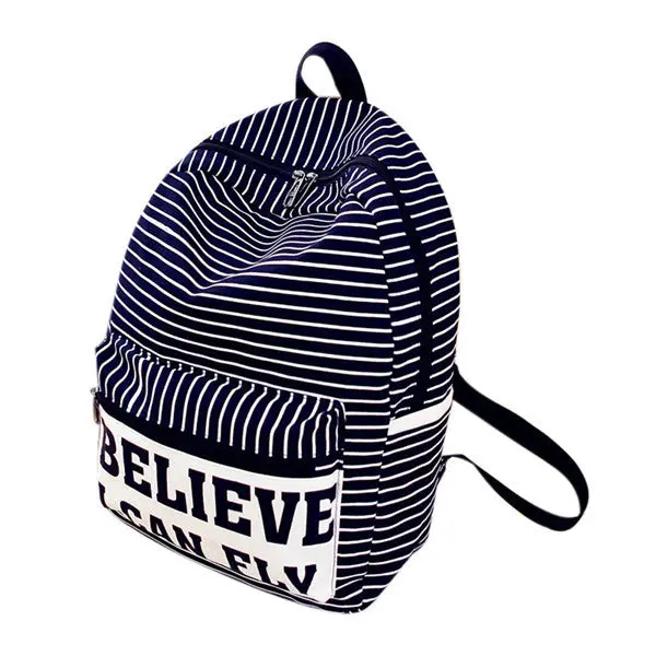 Women Backpack Canvas Students School Backpacks For Girl Mochila Mujeres Travel Bag Striped Printing Backpack Satchel 1