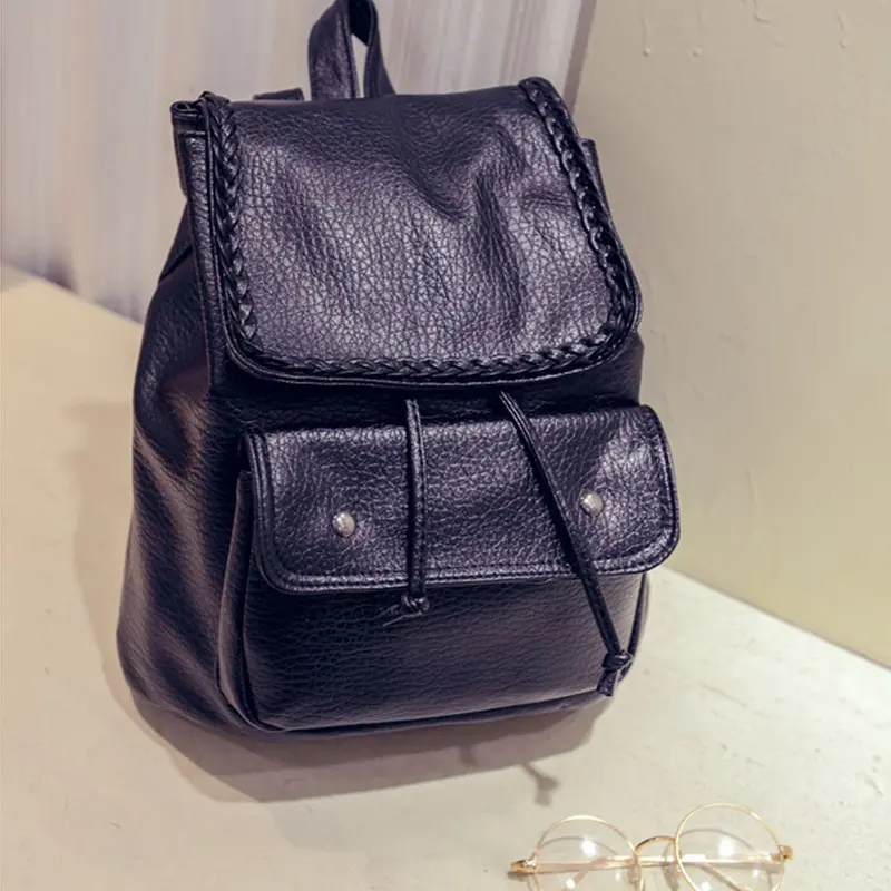 Women Backpack College Wind Schoolbag Leather Mochila Backpack For Teenagers Girls Korean Travel Bag Backpacks 2