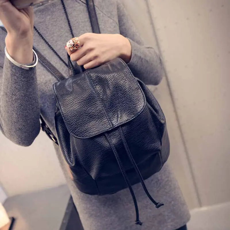 Women Backpack Leather School Backpacks For Girl Mochila Mujeres Travel Bag Backpack Satchel Bags Rucksack 2
