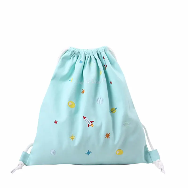 Women Backpack Printing Beam Port Drawstring Backpack For Girl Student School Canvas Backpacks Girls Bag 2