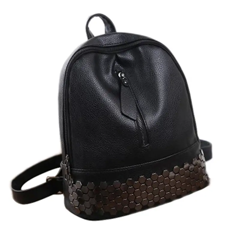 Women Backpack Rivet Leather School Backpacks Cute Teen Laptops Backpacks For Teenage Girls Vintage 2
