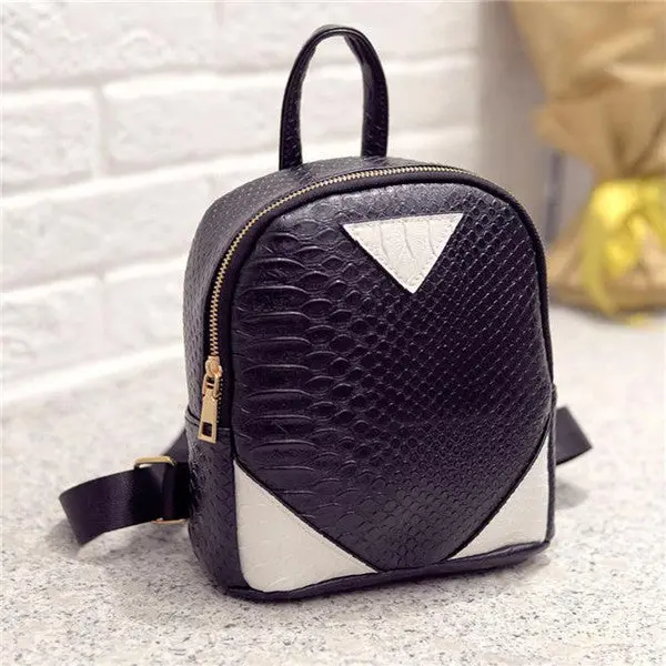Women Backpack Serpentine Leather Shoulder Bag School Backpack For Girls Travel Backpacks Satchel Schoolbags Mochila 1