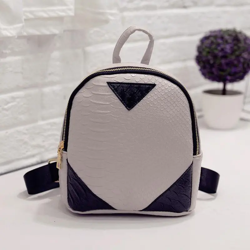 Women Backpack Serpentine Leather Shoulder Bag School Backpack For Girls Travel Backpacks Satchel Schoolbags Mochila 2