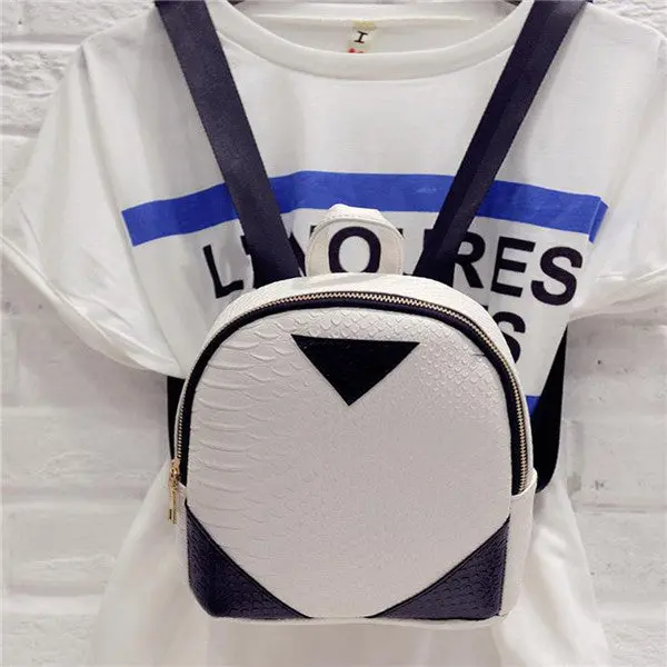 Women Backpack Serpentine Leather Shoulder Bag School Backpack For Girls Travel Backpacks Satchel Schoolbags Mochila 4