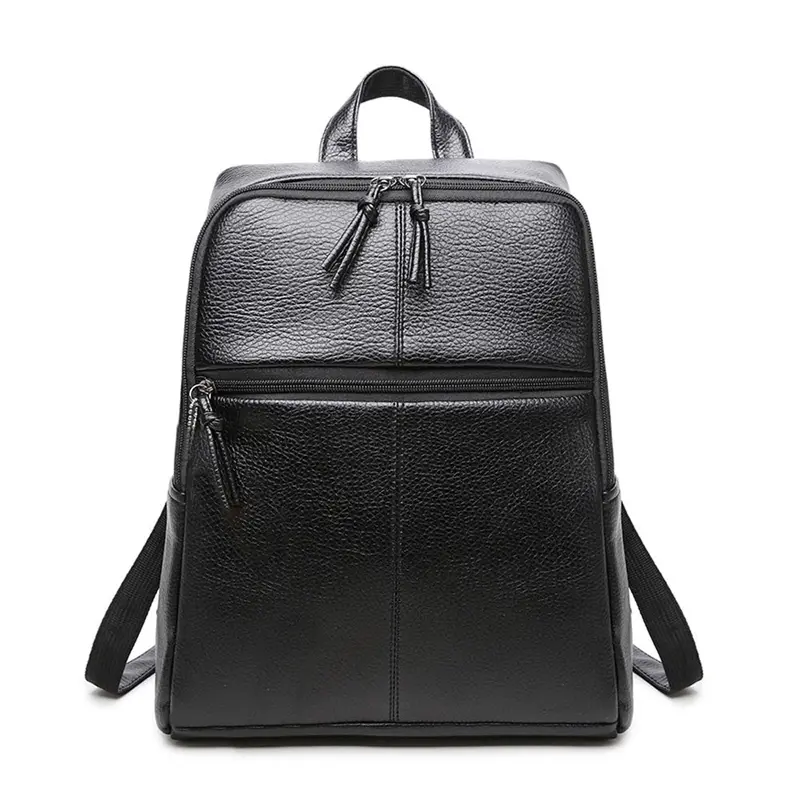 Women Backpack Travel Pu Leather Korean Style Black Rucksack Shoulder School Bag For Teenage Girls Bolsa Feminina 1