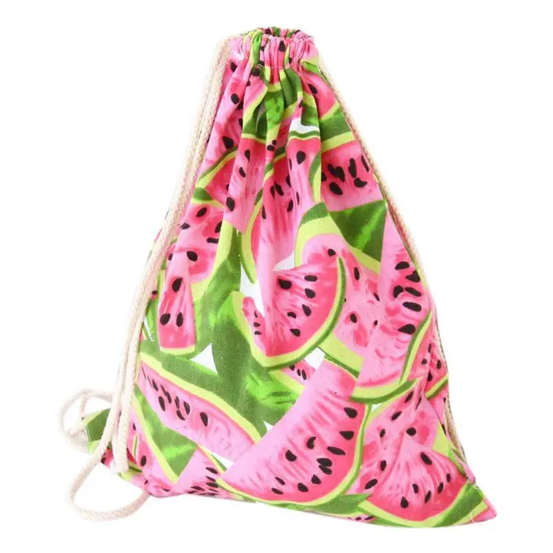 Women Backpacks String Fruit Bags Fashiom School Bags Canvas Shoulder Bags 1