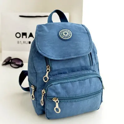 Women Backpacks Women's Canvas School Bag Solid Color Backpacks Mochila Rucksack School Book Bag 3