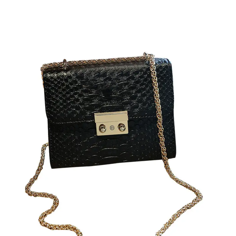 Women Bag Chain Lock Leather Hbags Cross Body Shoulder Bags Mini Bag Small Messenger Bag Cy Color 1