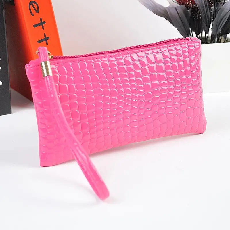 Women Bag Crocodile Pu Leather Clutch Hbag Coin Wallet Purse Bag 4