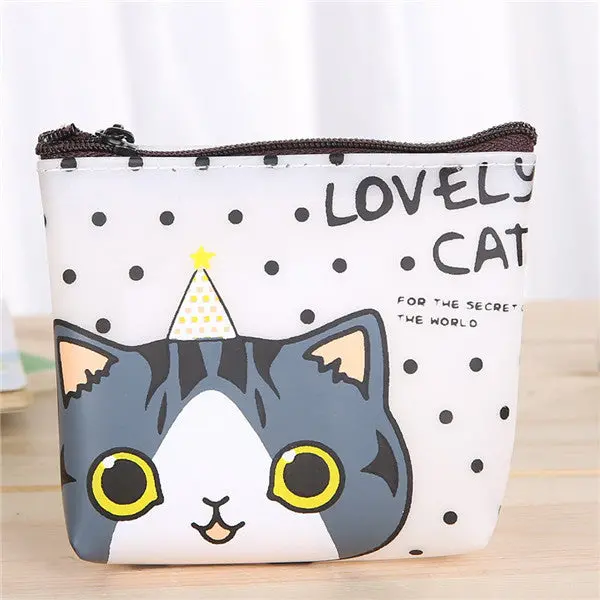 Women Bag Cute Cat Purse Girls Coin Purse Silicon Wallet Bag Change Pouch Key Holder 1