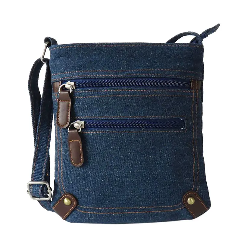 Women Bag Denim Messenger Bags Woman Small Shoulder Handbag Vintage Rivet Satchels Ladies Crossbody Borse Bolsos Sacoche 1