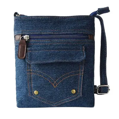 Women Bag Denim Messenger Bags Woman Small Shoulder Handbag Vintage Rivet Satchels Ladies Crossbody Borse Bolsos Sacoche 2
