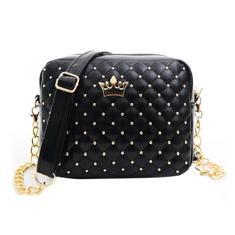 Women Bag Fashion Women Messenger Bag Rivet Chain Pu Leather Crossbody Shoulder Bag Ladies Tote Bag Bolsa Feminina 3 Color 1