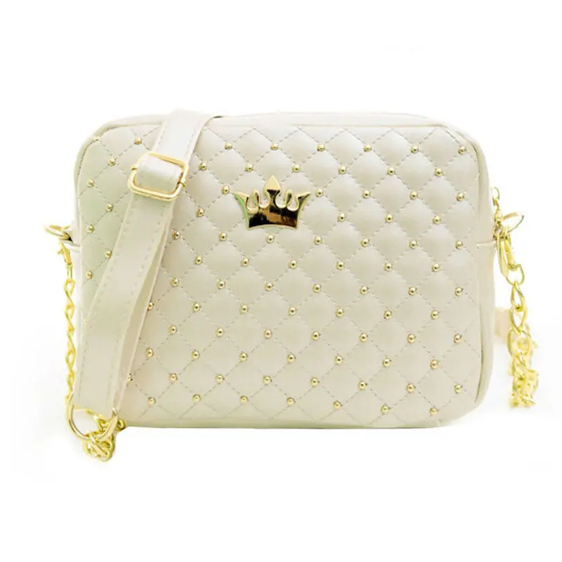 Women Bag Fashion Women Messenger Bag Rivet Chain Pu Leather Crossbody Shoulder Bag Ladies Tote Bag Bolsa Feminina 3 Color 2