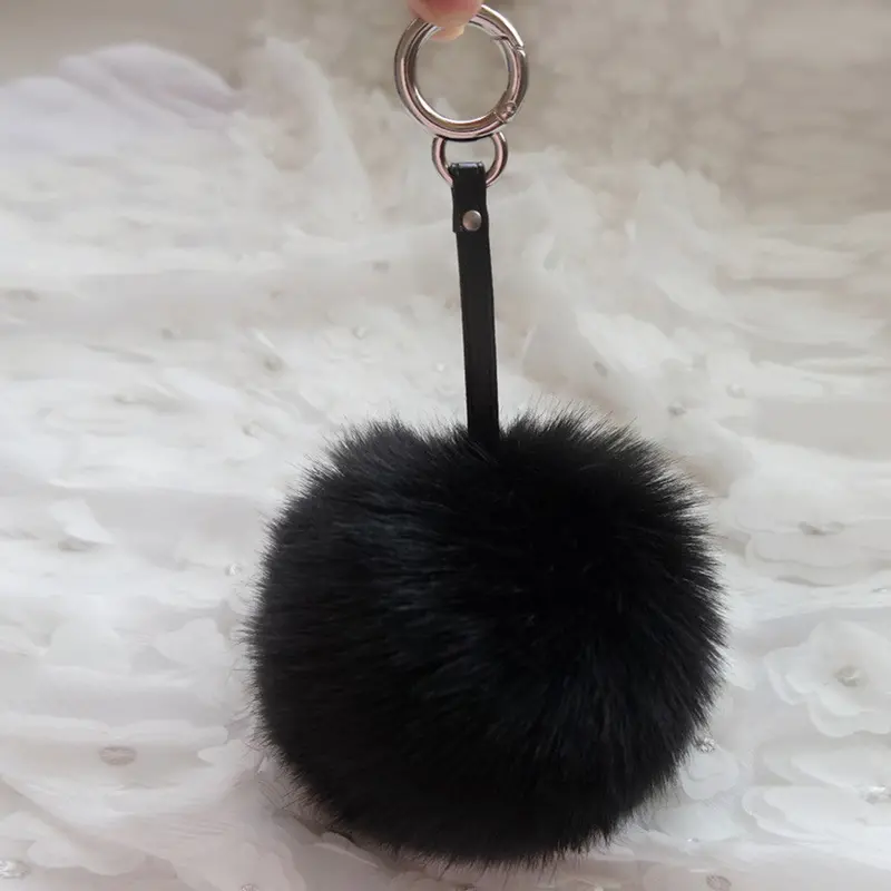 Women Bag Fur Keychain Chaveiro Plush Car Key Chain Pendant Llaveros Sleutelhanger Fur Pom Pom Keychain Feida 1