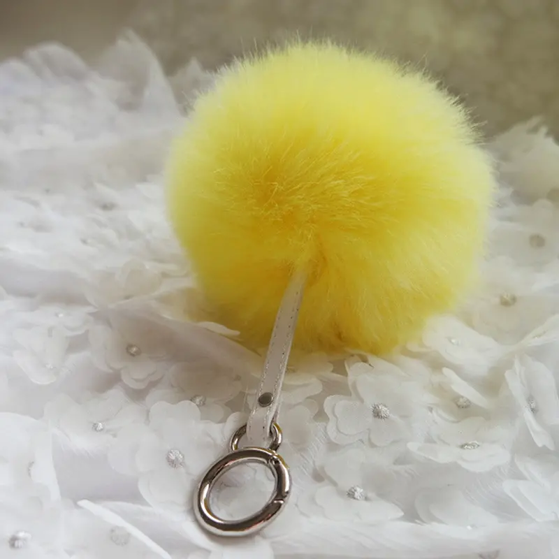 Women Bag Fur Keychain Chaveiro Plush Car Key Chain Pendant Llaveros Sleutelhanger Fur Pom Pom Keychain Feida 10
