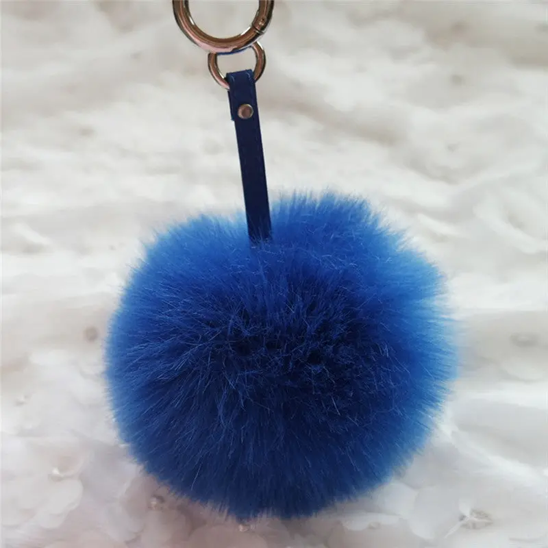 Women Bag Fur Keychain Chaveiro Plush Car Key Chain Pendant Llaveros Sleutelhanger Fur Pom Pom Keychain Feida 2