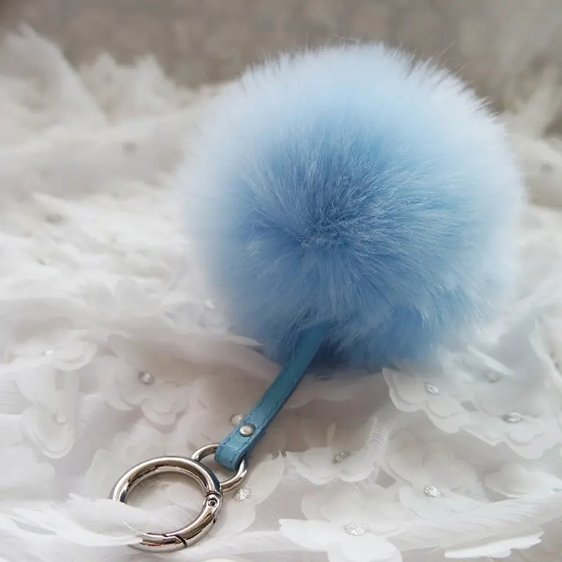 Women Bag Fur Keychain Chaveiro Plush Car Key Chain Pendant Llaveros Sleutelhanger Fur Pom Pom Keychain Feida 5