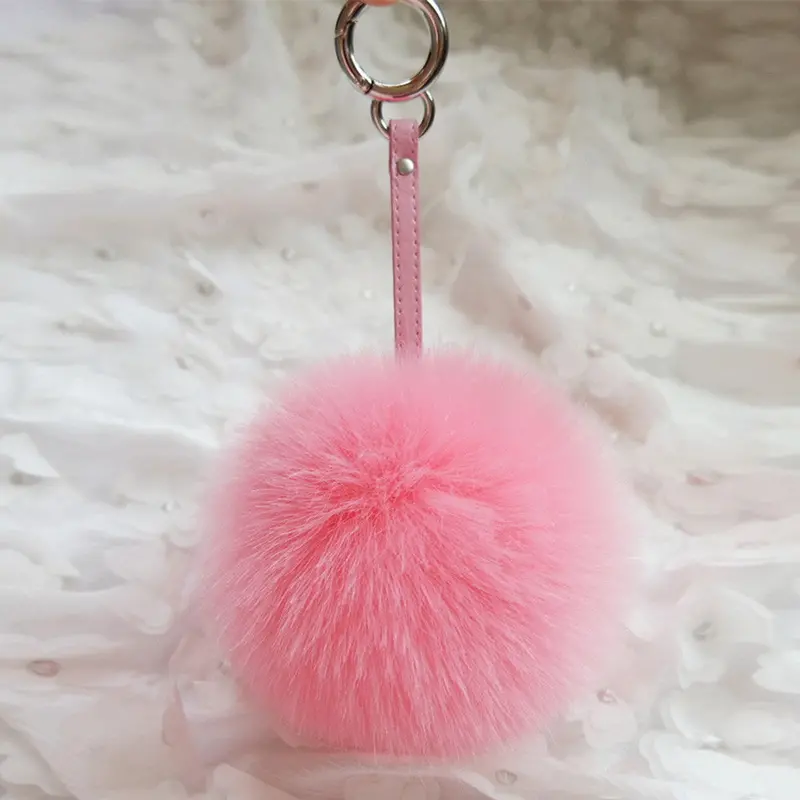 Women Bag Fur Keychain Chaveiro Plush Car Key Chain Pendant Llaveros Sleutelhanger Fur Pom Pom Keychain Feida 6