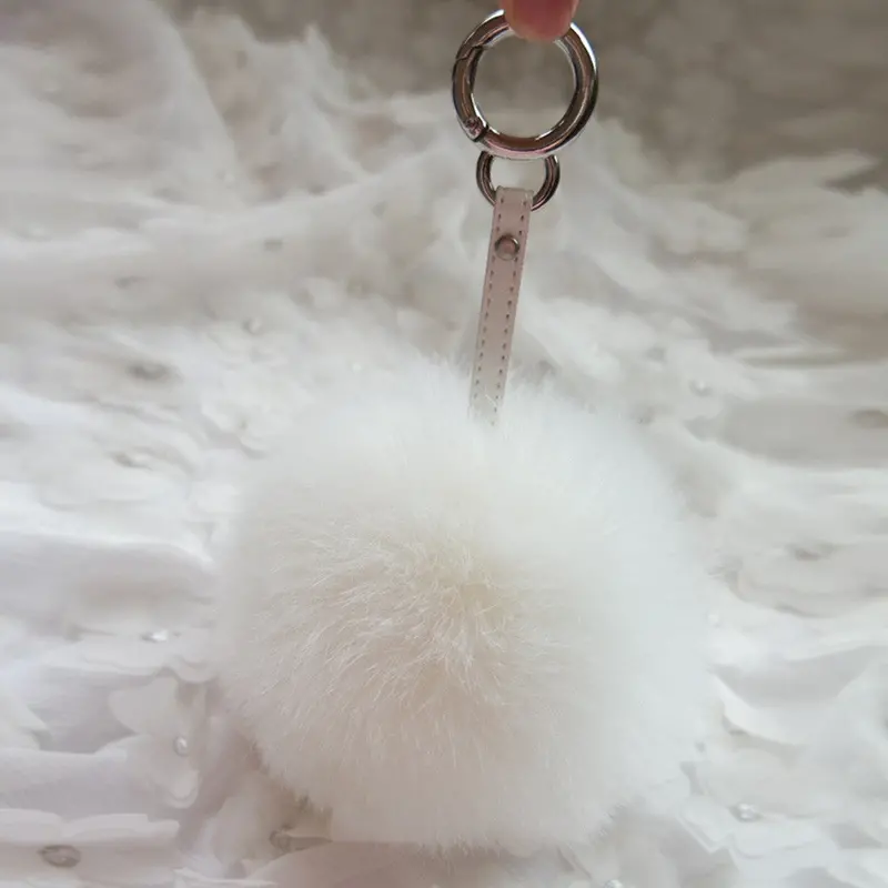 Women Bag Fur Keychain Chaveiro Plush Car Key Chain Pendant Llaveros Sleutelhanger Fur Pom Pom Keychain Feida 9