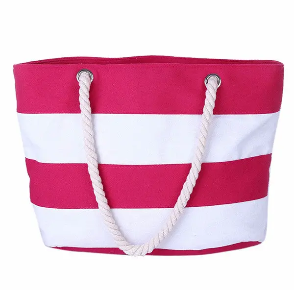Women Bag Hbag Shoulder Bags Large Tote Ladies Purse Stripe Canvas Hbags Shopping Bag Satchel Bolsa 3