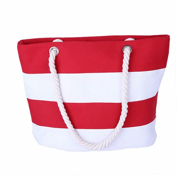 Women Bag Hbag Shoulder Bags Large Tote Ladies Purse Stripe Canvas Hbags Shopping Bag Satchel Bolsa 4