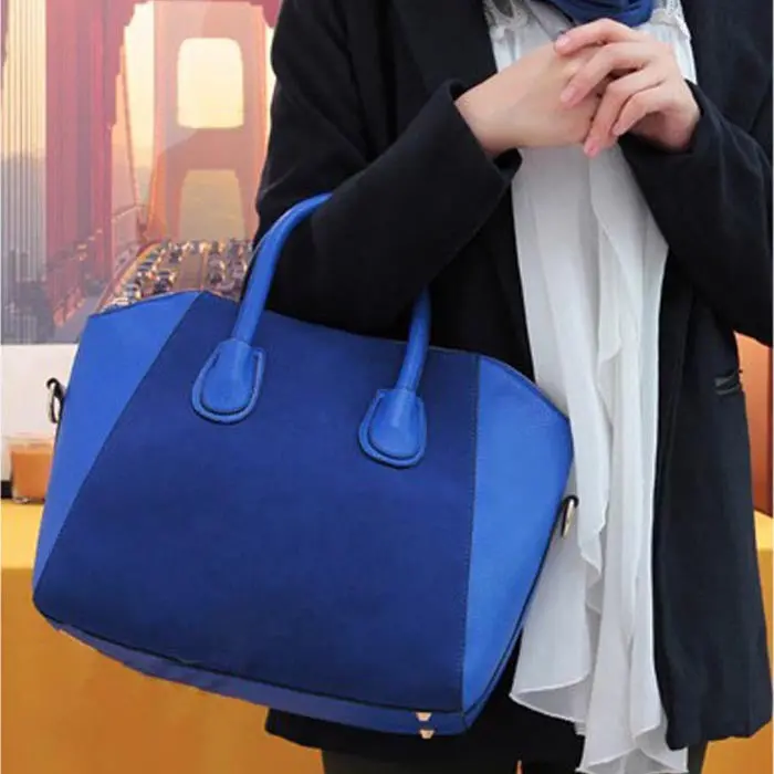Women Bag Lady Pu Leather Frosted Handbag Shoulder Bags Black Blue Red Promotion 1