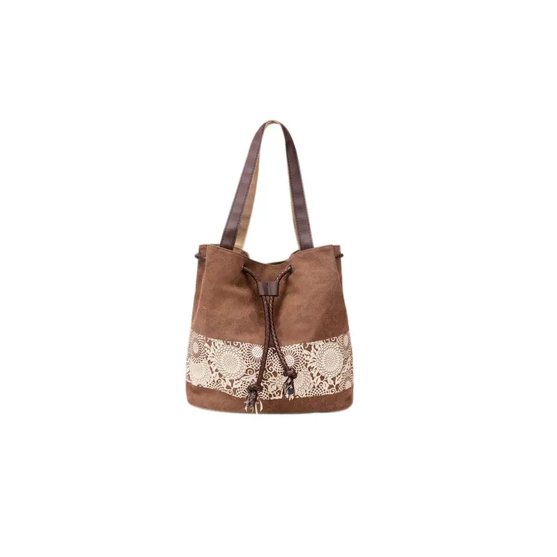 Women Bag Printed Drawstring Shoulder Messenger Bag Hbag Diagonal Casual Canvas Travel Beach Bags Bolsa Feminina 4