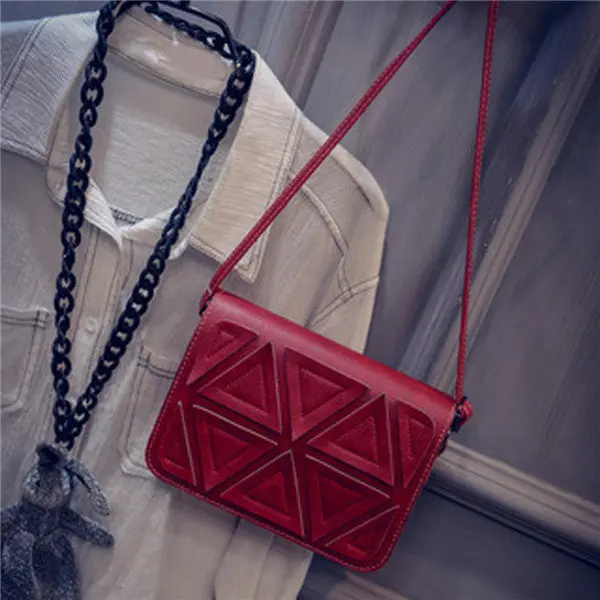 Women Bag Triangle Stitching Retro Shoulder Messenger Bags Hbags Women Famousleather Hbag Designer 1