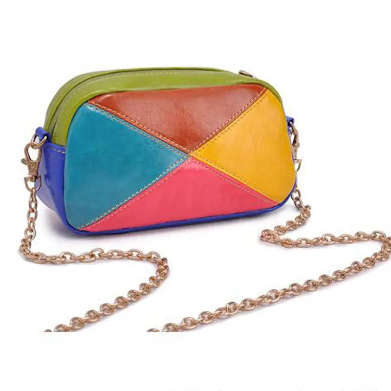 Women Bag With Chain Bags Pu Handbag Shoulder Messenger Bags Rainbow Beach Crossbody Bolsa 1