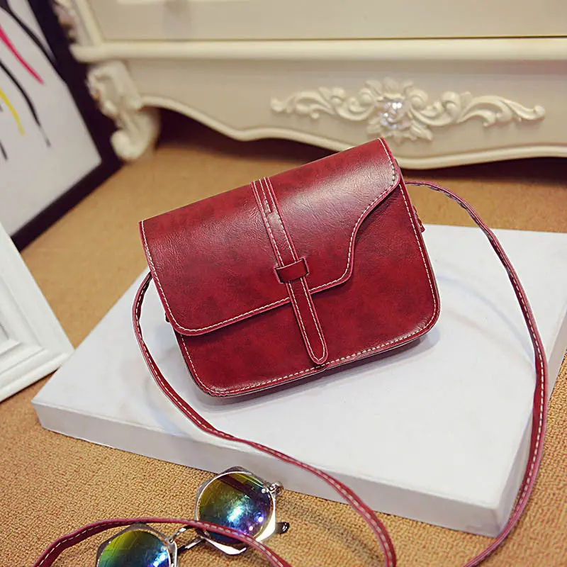 Women Bag Women Hangbag Shoulder Leather Satchel Tote Leather Bags Bolsa Feminina Crossbody Messenger Retro 5