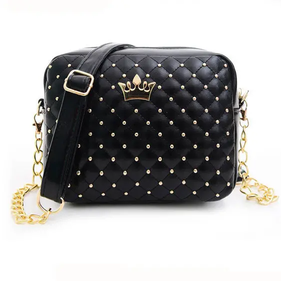 Women Bag Women Messenger Bags Rivet Chain Shoulder Bag Pu Leather Zipper Crossbody Bags Bolsa Feminina 1