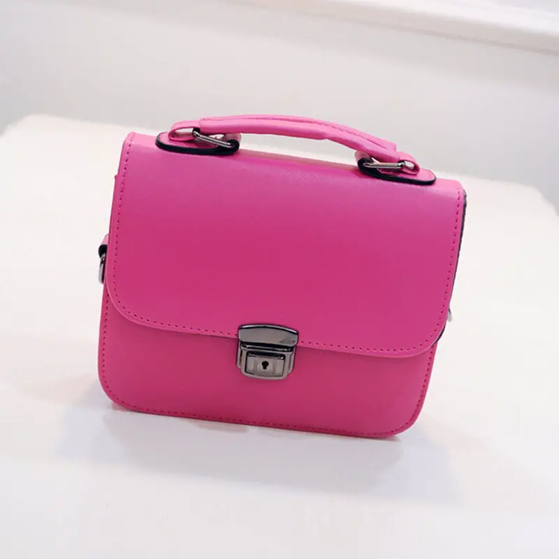 Women Bags Designer Retro Plug Lock Imitation Leather Shoulder Bag Satchel Hbag Casual Messenger Bag Bolsas 3
