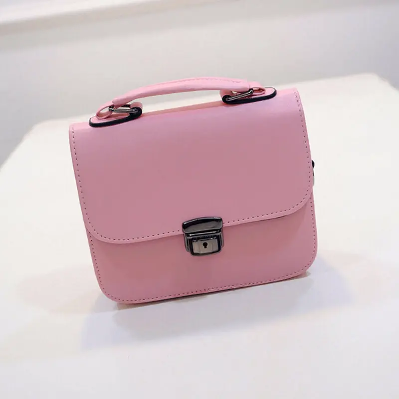 Women Bags Designer Retro Plug Lock Imitation Leather Shoulder Bag Satchel Hbag Casual Messenger Bag Bolsas 4