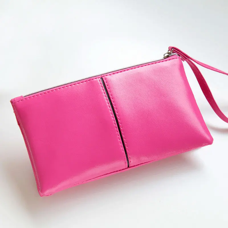 Women Bags Korean Design Small Bag With Zipper Pu Leather Wallet Clutch Handbag Card Bags Bolsa 3
