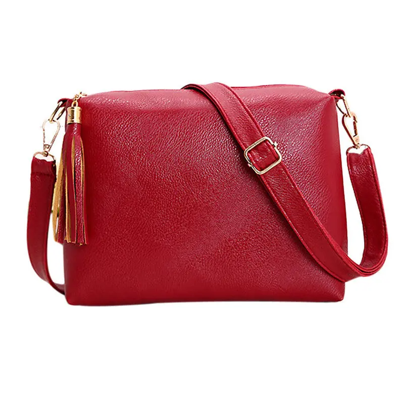 Women Bags Ladies Hbag Tassel Leather Bag Crossbody Shoulder Messenger Bolsa Feminina 6