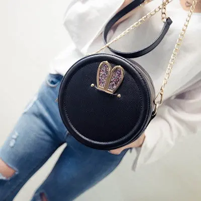 Women Beach Bag Color Rabbit Ear Round Bags Lady Girls Handbags Shoulder Bag Casual Bolsa Shopping Bags Mini Sac Mujer 1