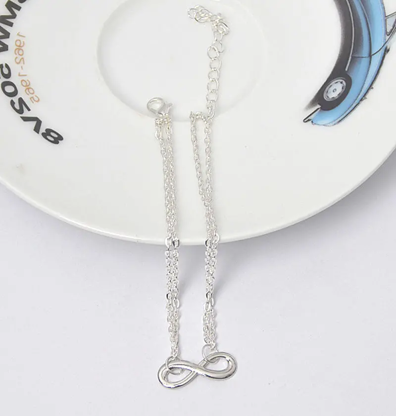 Women Beach Barefoot Foot Jewelry Anklet Chain Chain Jewelry 8 Shape Double Anklets For Women 2