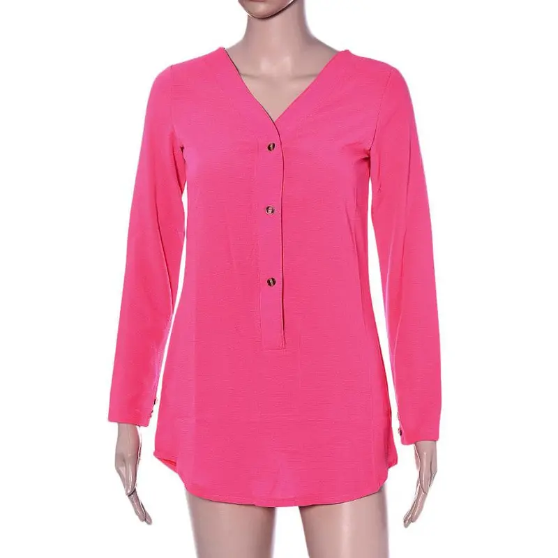Women Blouses Long Sleeve Chiffon Lapel Collar Shirts Blusas Feminina Ladies Tops Casual Long Shirt Cy Color 6