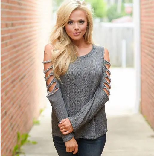 Women Blouses Long Sleeve O Neck Hollow Out Blusas Shirts Casual Leisure Solid Denim Tops Plus Size Blouses Gv337 3