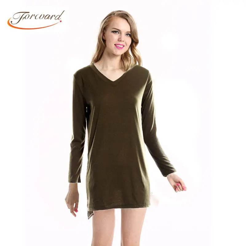 Women Blouses V Neck Long Blouses Sleeve Shirts Fiber Top Women Work Wear Blusas Femininas Tops 1