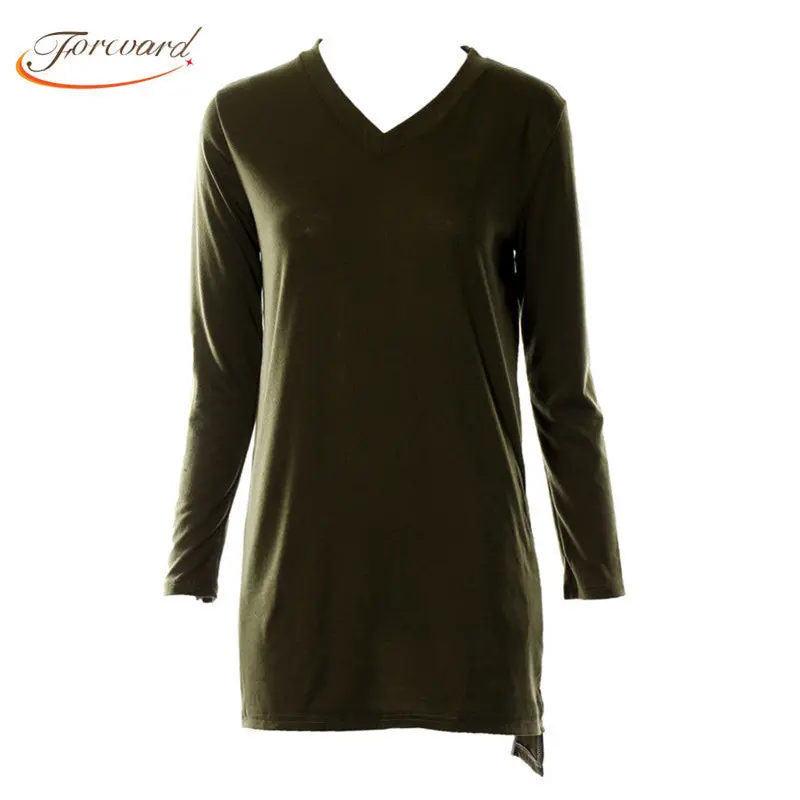 Women Blouses V Neck Long Blouses Sleeve Shirts Fiber Top Women Work Wear Blusas Femininas Tops 2