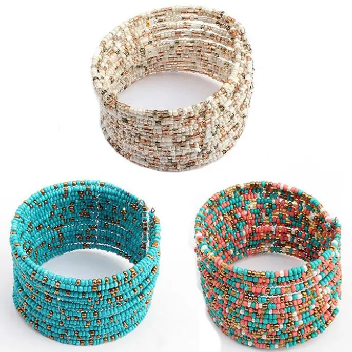 & Women Bohemian Styel Bracelets Beads Beaded Girls Mujer Bracelet Chain Open Design 1