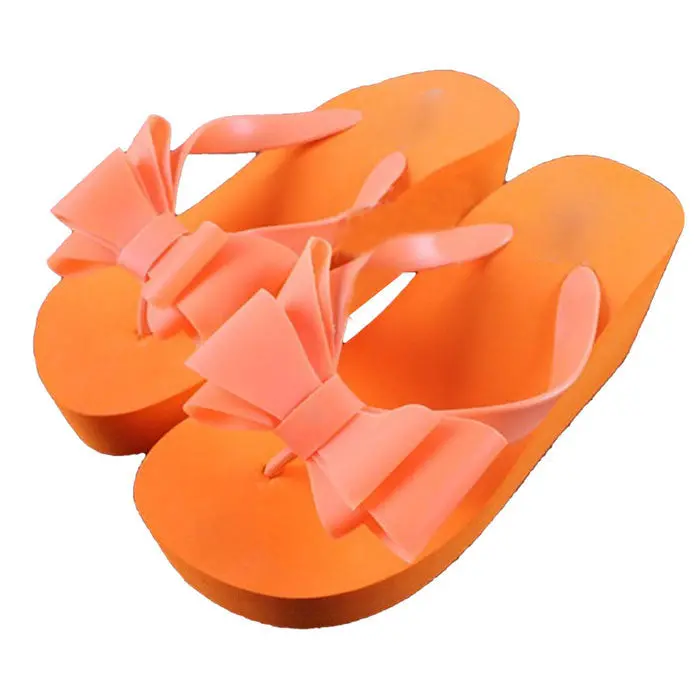 Women Bowknot Sal Platform Wedges Flip Flops Home Slippers Shoes 1