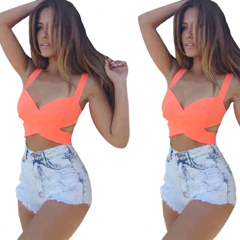 Women Bra Stretch Tank Tops Clothing For Women Crop Tops Bustier Bra Fitness Sportswear Vest 5