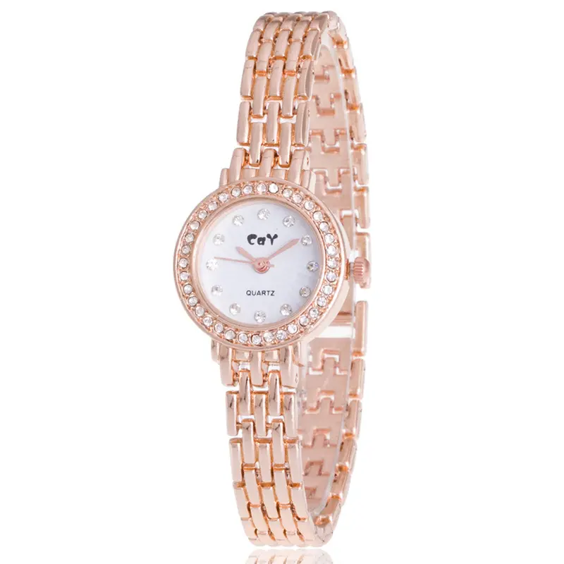 Women Bracelet Watch Dress Minimalism Rhinestone Golden Stainless Steel Wrist Watch Relogio Feminino Ladies Watch Feida 1