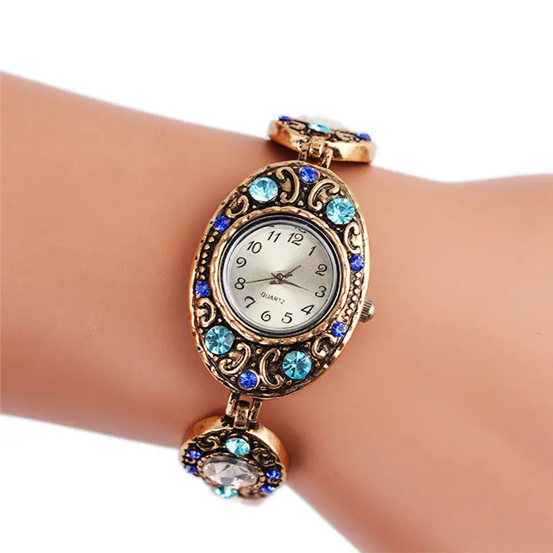 Women Bracelet Watch Retro Diamond Metal Wrist Watch Relogio Feminino Ladies Watches Feida 1